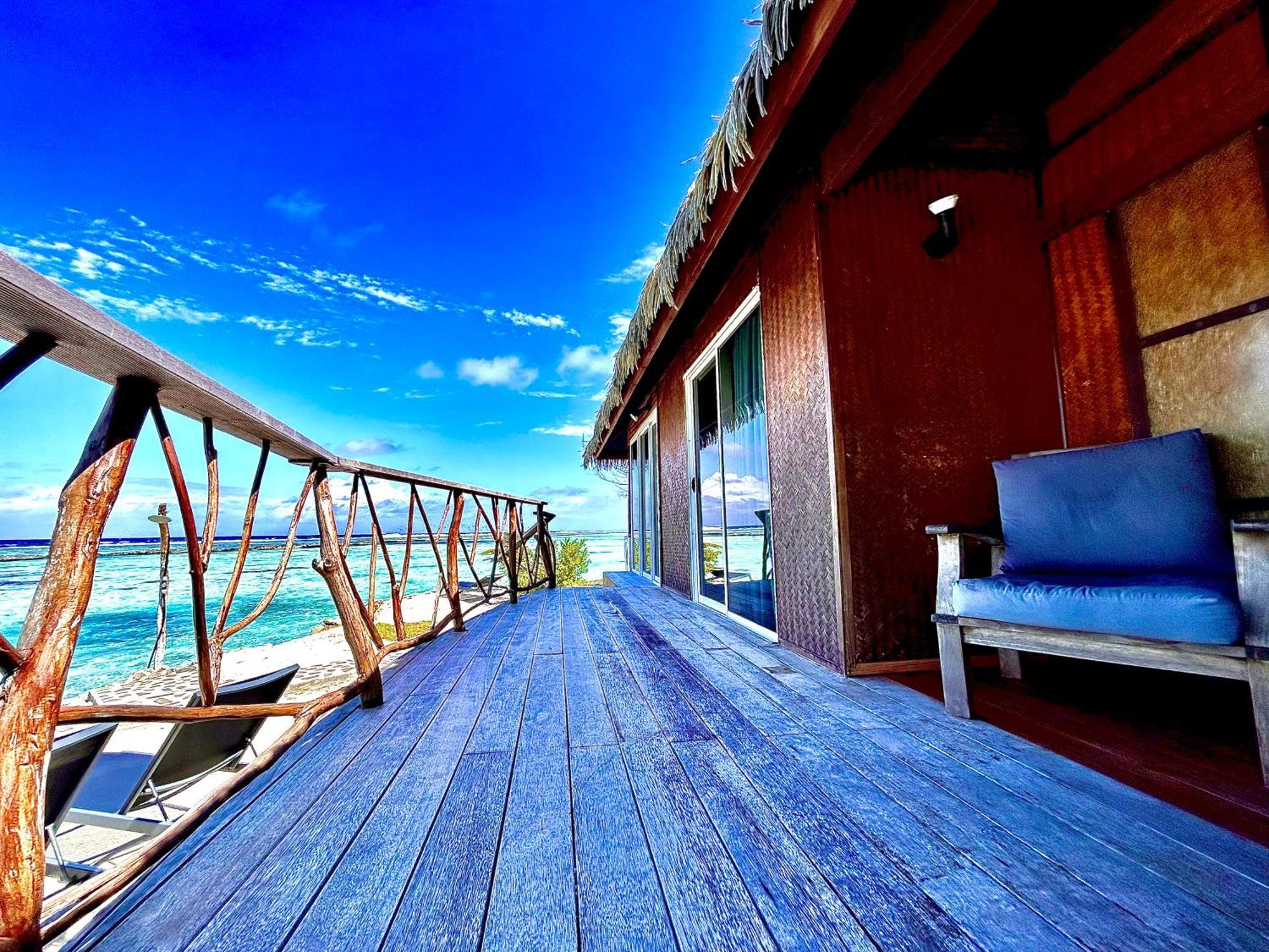 Hotel Eden Private Island Tahaa Patio  Exterior foto