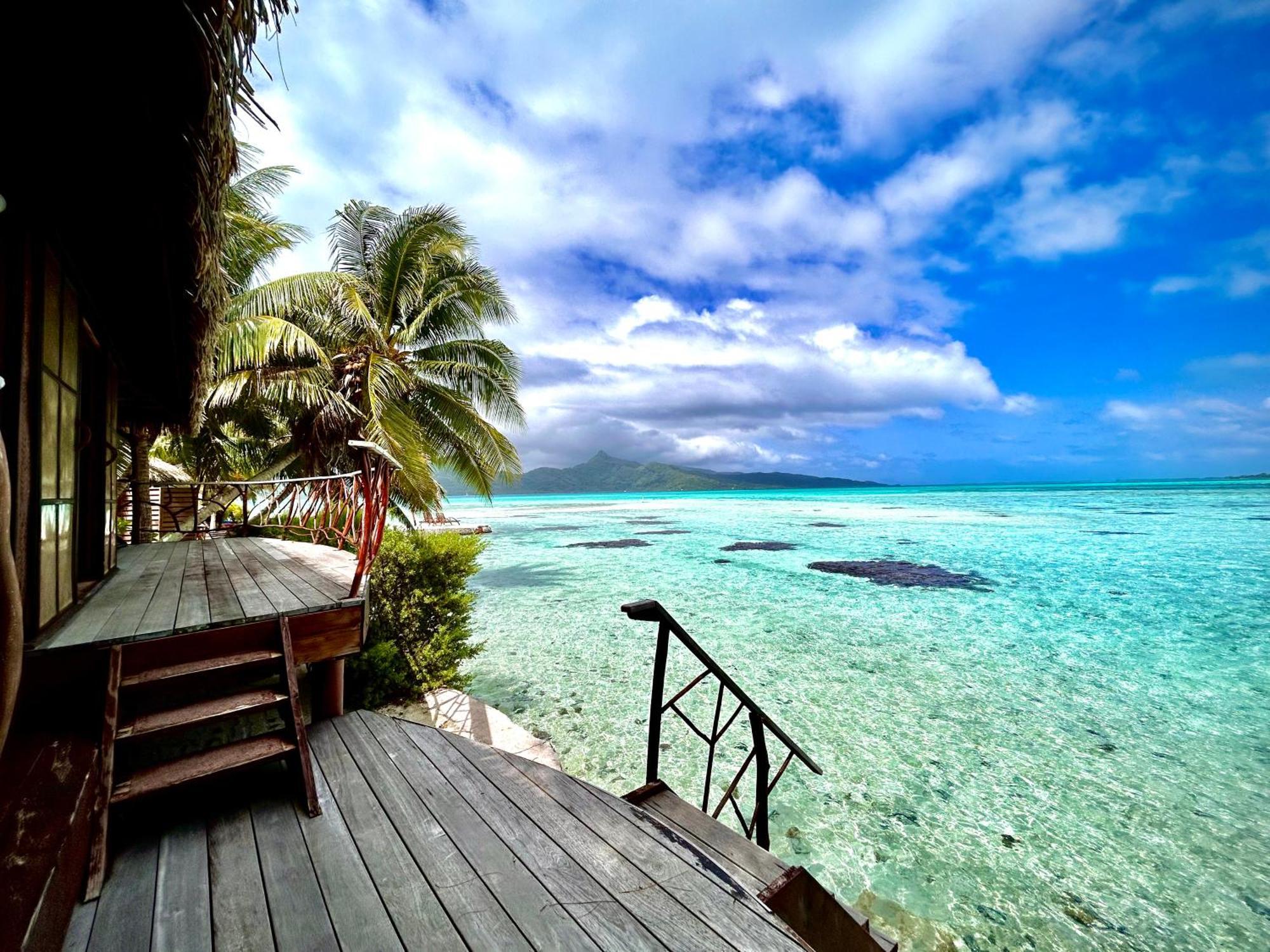 Hotel Eden Private Island Tahaa Patio  Exterior foto