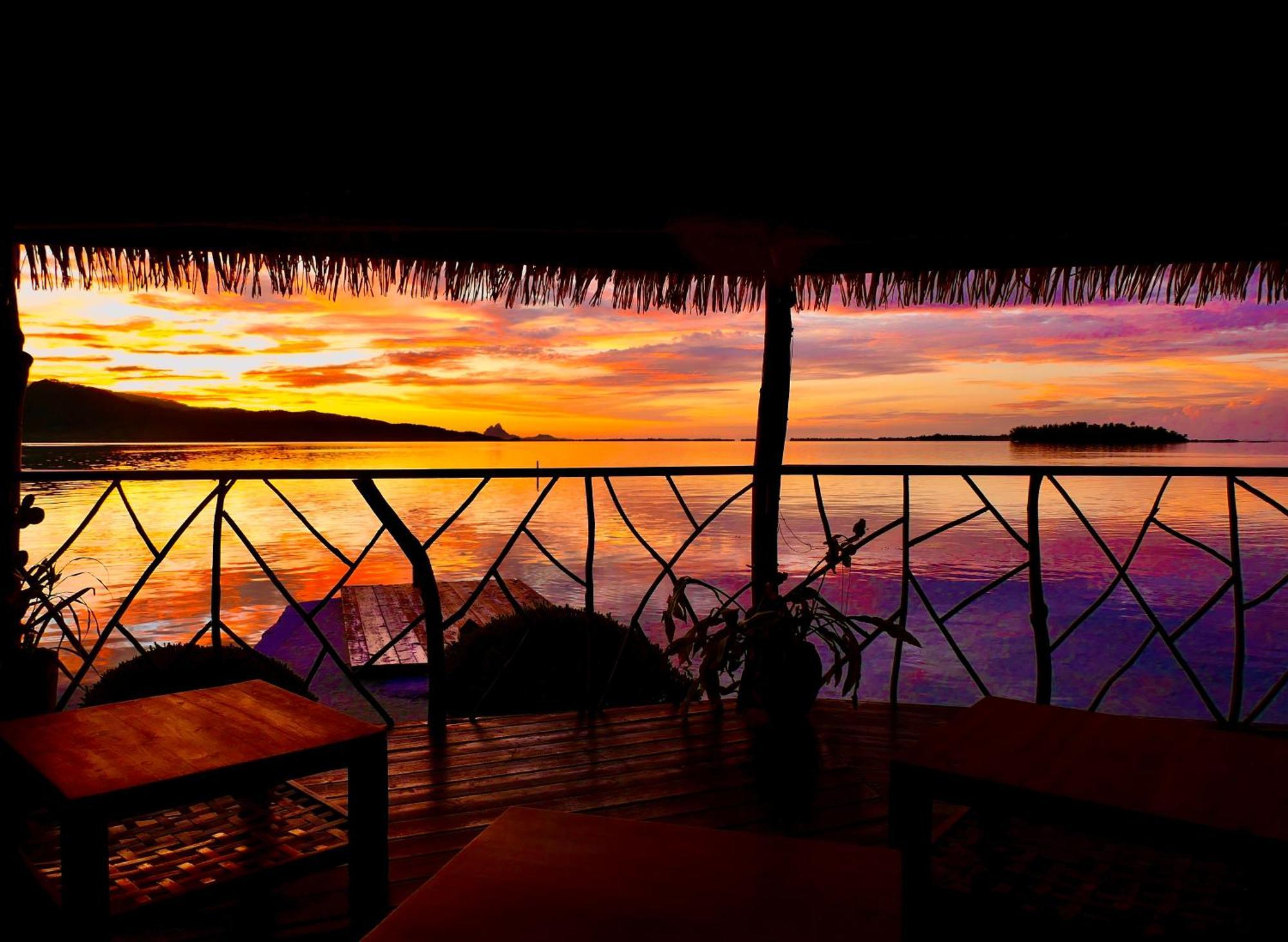 Hotel Eden Private Island Tahaa Patio  Exterior foto